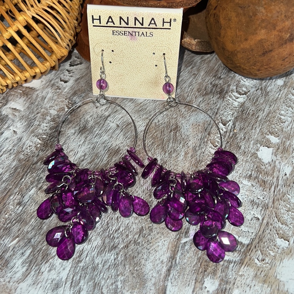 3/$20🎀 Purple hoop earrings! 💕
